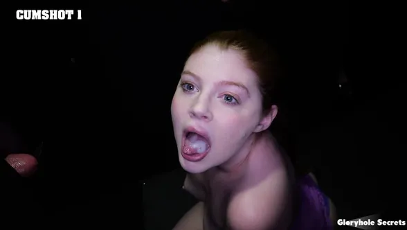 Gloryhole Secrets - Eve Bardot Pulls Down Her Top And Kneels With Her Mouth Wide Open To Experience More Cocks 1st Visit Porn Video