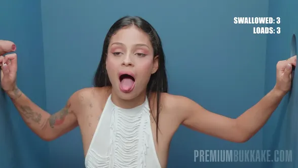 Premium Bukkake - Breiny Zoe Glory Hole Visit Porn Video