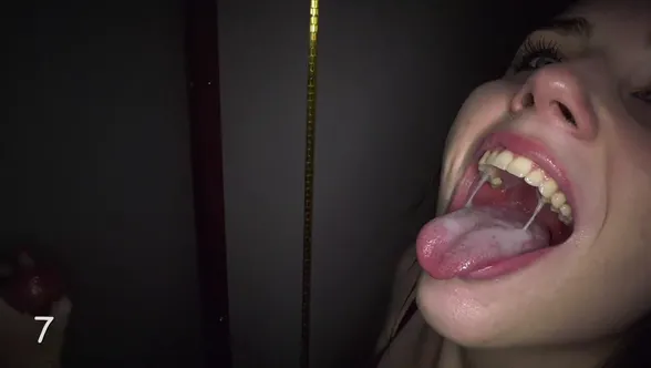 Gloryhole Swallow - Jordan Cum Swallowing Blowjob With No Gag Reflex 1st Visit Porn Video