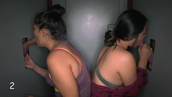 Gloryhole Swallow - Kalani And Rae, Cousins Swallow Load From Each Glory Hole 2nd Visit Porn Video