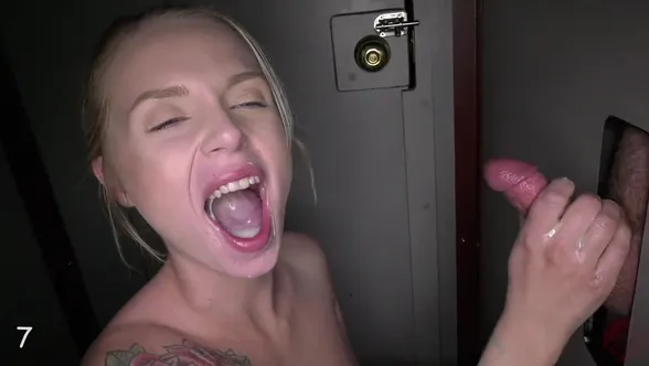 Gloryhole Swallow - Kasandra 25 Cumshots Compilation From 2 Visits Porn Video