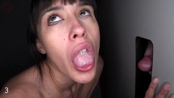 Gloryhole Swallow - Tabor Tiny Spinner Chick Gets Off On Being Used Orally 1st Visit Porn Video
