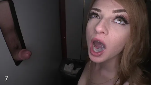 Gloryhole Swallow - A193 Mylee Hazel Eyes Cum Swallower 1st Visit Porn Video